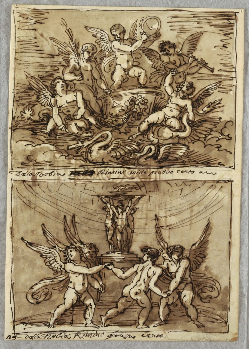 Studio, Putti su un carro con delfini e cigni - Smithsonian Institution, Museum